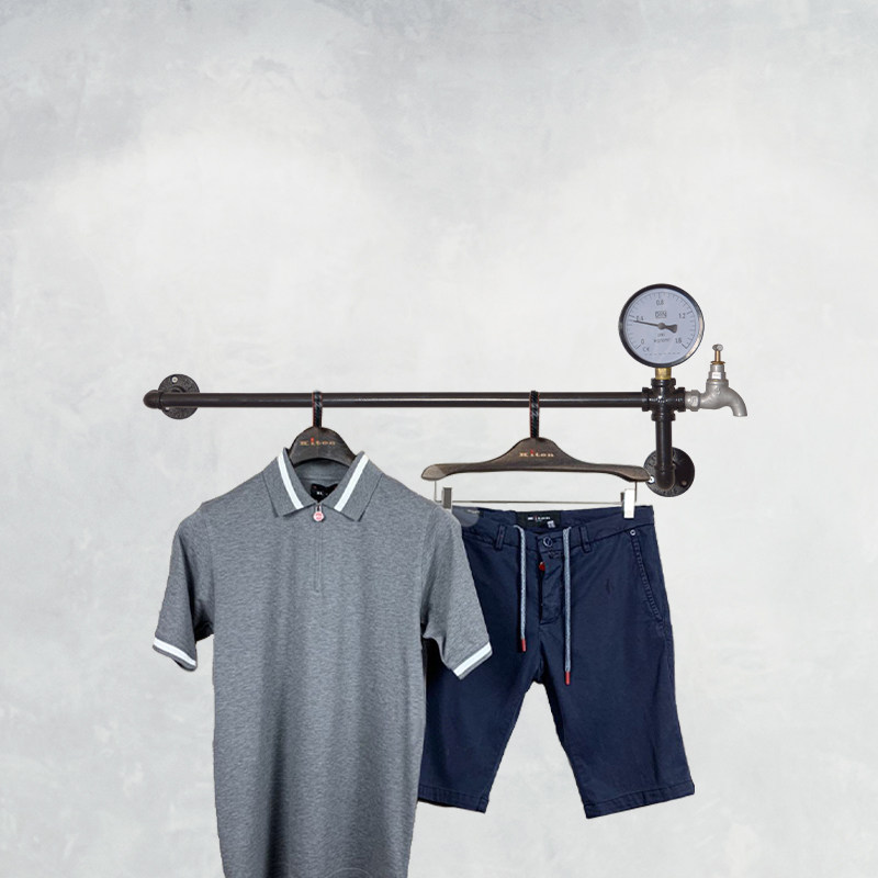 Iron Art Upper Wall Clothing Racks Men And Women Clothing Items Hanging Points Hanging Wall Hanging Clothes Pole Clothing Display Racks Wall-mounted Shelves