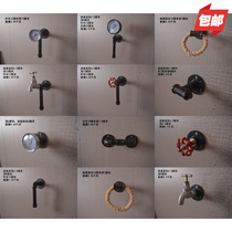 Iron wood door cabinet wardrobe American country industrial wind pipe retro personality creative size handle handle door handle