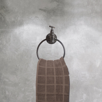 Cast iron American industrial style loft black retro personality creative water pipe towel ring faucet towel hook