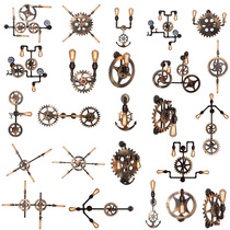 Industrial style living room loft gear water pipe wall lamp American retro loft Bar KTV clean bar decorative light