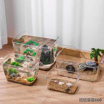Plastic fish tank transparent imitation glass super large rectangular round table top assembled small eco bottle anti-fall acrylic