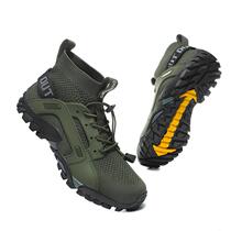 Mens outdoor casual breathable hiking shoes thick-soled ultra-light outdoor running mountain shoes climbing sports wading shoes quick-drying