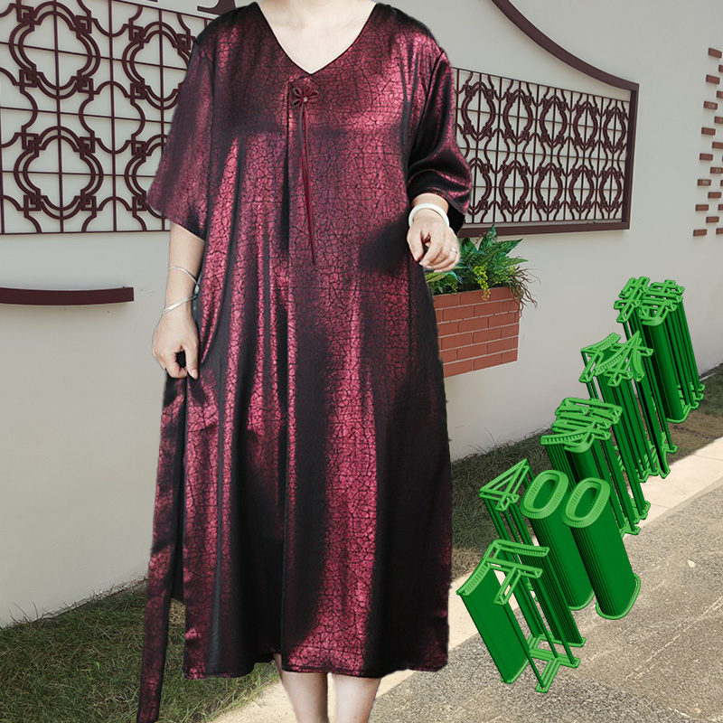 Fat Mom Dress 4050556070 Years Old Belly Covering Western Style Women's Plus Size Plus Size Age Reduction Wear Skirt
