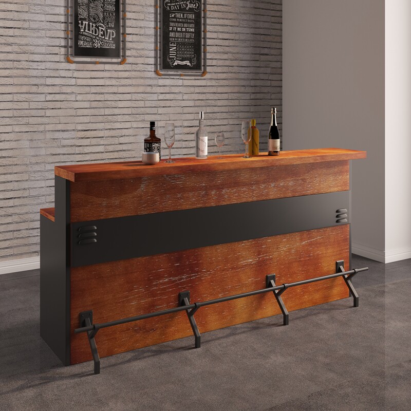 Retro Industrial Wind Solid Wood Bar Bar Bar Bar Counter Coffee Shop Collection Silver Counter Shop Small Counter Front Desk Reception Desk Customised