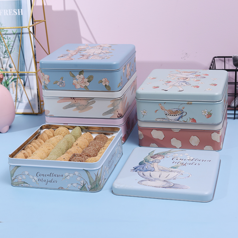 Desktop containing box snacks Biscuit Cartridges Cover Cosmetics Boxed FINISHING STORAGE BOX IRON CASE SMALL BOX