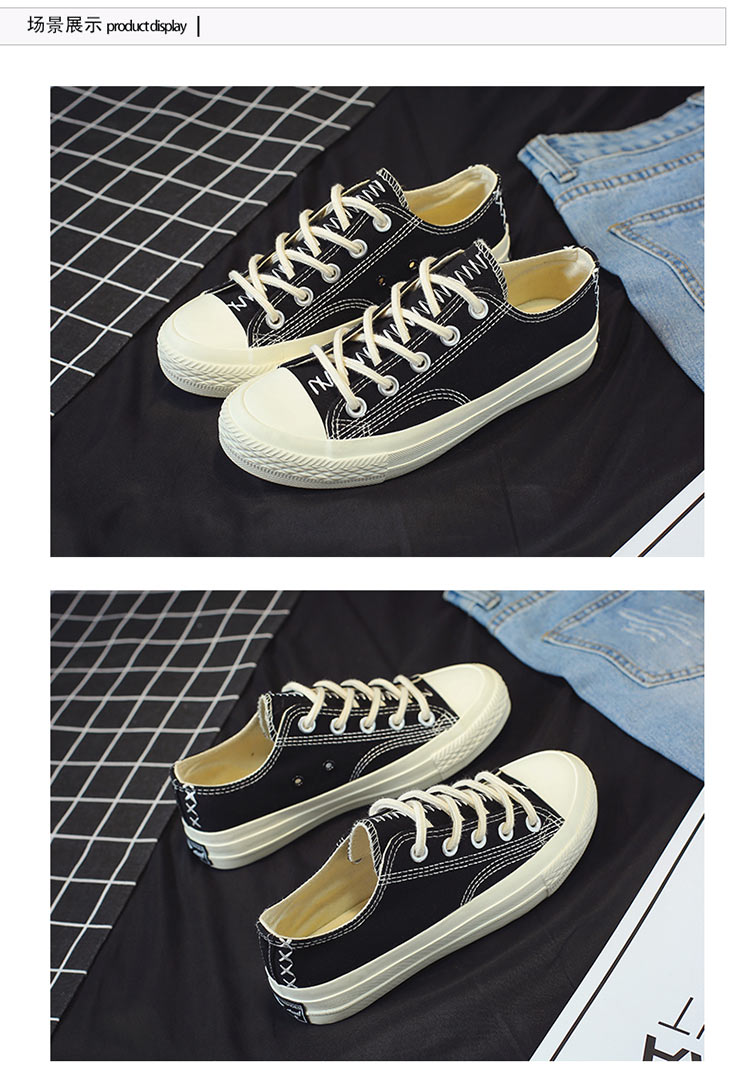 Ins super fire Harajuku ulzzang2018 giày vải sinh viên nữ phiên bản Hàn Quốc của giày thông thường phong cách Hồng Kông thoáng khí giầy thể thao
