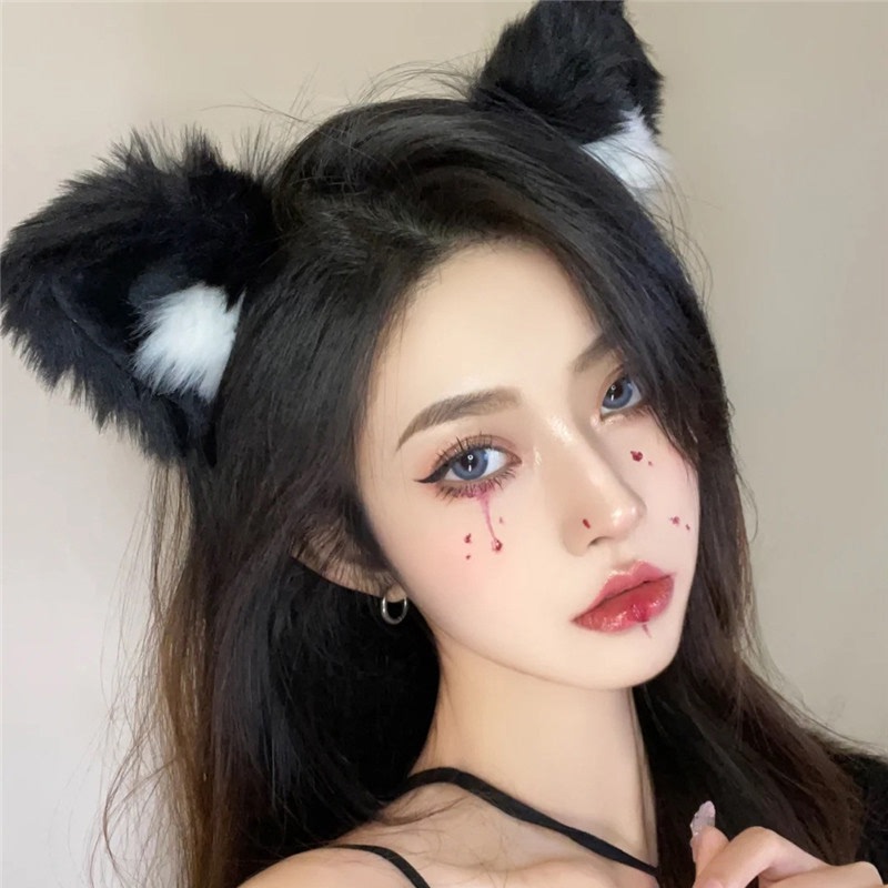 Christmas cat ear bell Bell Hair Stirling Cat Ear Headwear Woman Cute Girl Hair Accessories Hair Clip Selling Cute Hair photo