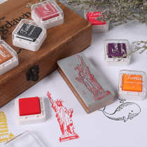 Pear mouse 46 color mini stamp pad stamp mate DIY hand account rubber stamp can be customized childrens ink pad