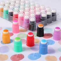 Pear mouse 40 color set ink pad brush tool brush color paper rubber stamp hand account brush color