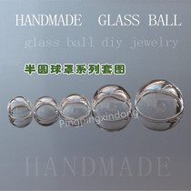 Semi-circular shape glass dome with bottom support accessories necklace bottle clear online creative simple jewelry pendant