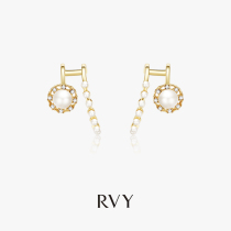 Hong Kong (designer) RVY 2021 new earrings pearl studs simple female earrings temperament retro earrings