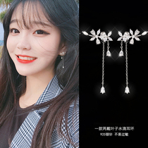 Hong Kong (designer) RVY 2021 new earrings female temperament long stream Su flowers 100 hitch earrings earrings