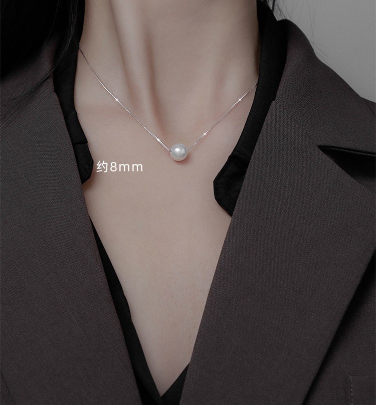 Hong Kong (designer) RVY 2021 new pearl necklace women's fashion simple high sense light luxury clavicle chain