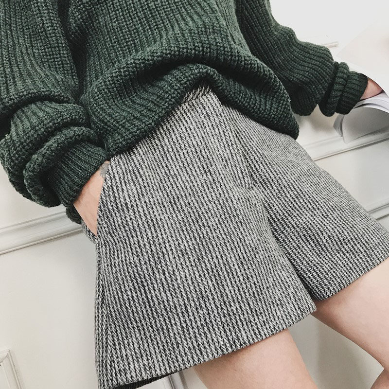 Gross shorts women high waist wide legs A character outside wearing a bottom boot pants Korean version 2022 Spring autumn winter new loose and thin