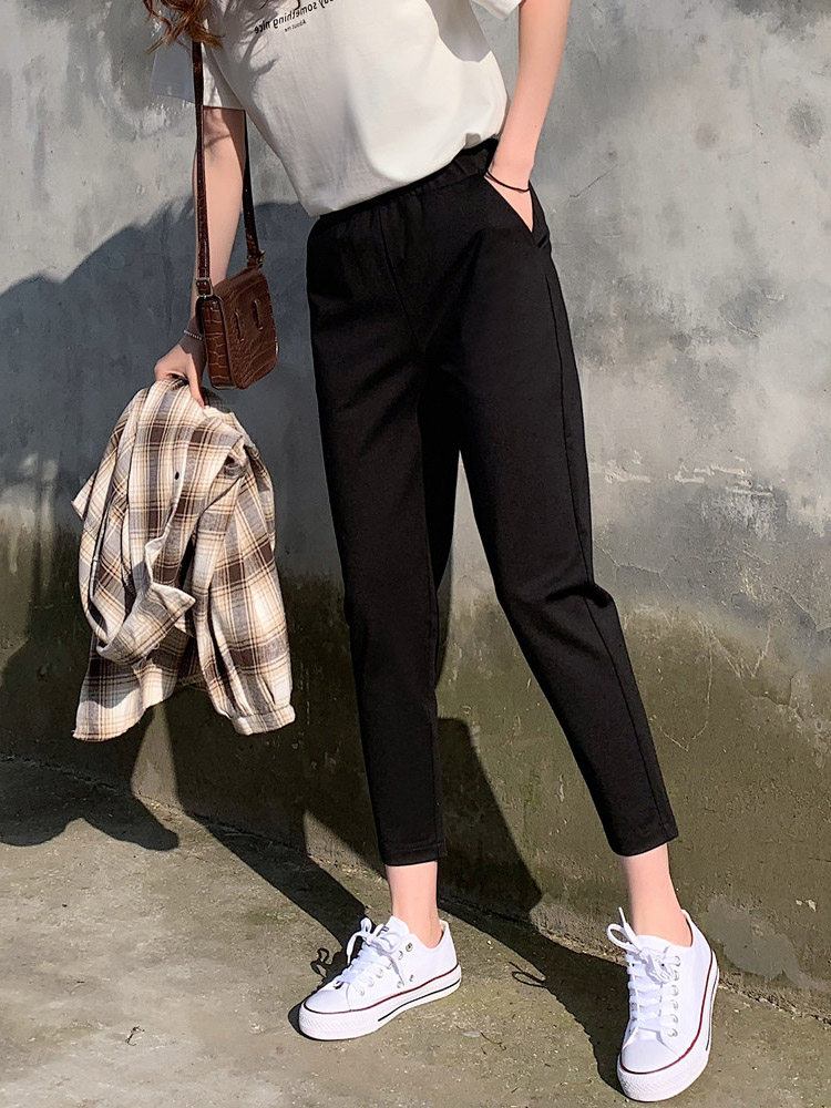 Display Slim Kharen Pants Women Pants 2022 New Grandma Pants Summer Thin Foot Suit Roperin High Waist Smoke Pipe 90%