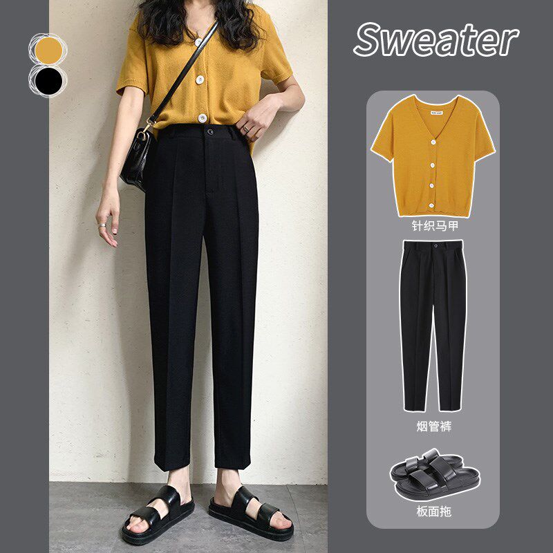 Black Smoke Tubes Western Dress Pants Children Autumn Winter Gross 2022 new high waist straight cylinder 90% casual Roof Harun pants