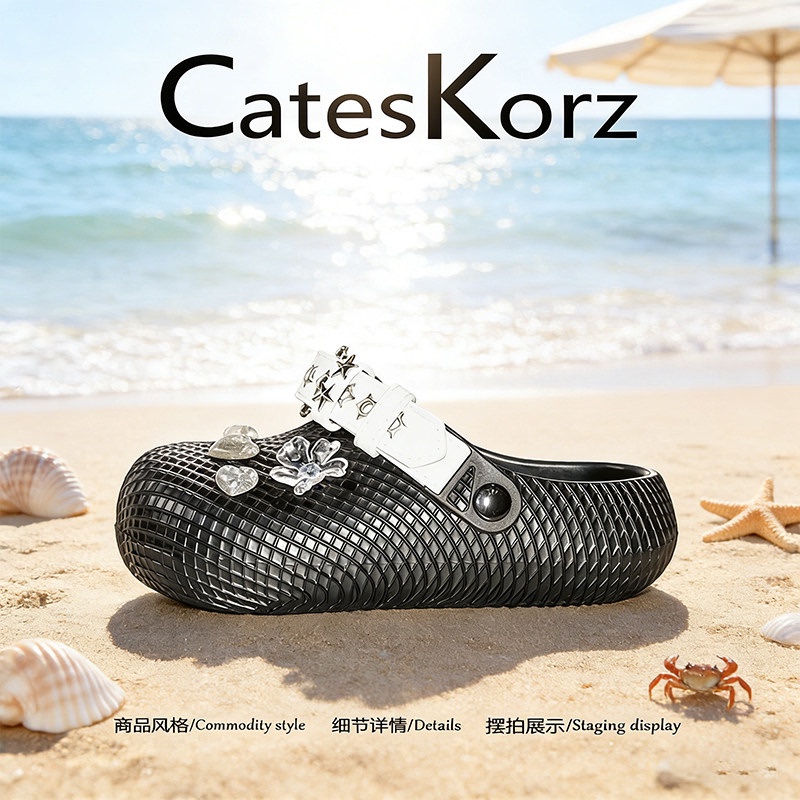 Trendy Concept: Women's Clog Shoes 2026 Summer Thick-Soled Non-Slip Outdoor Sandals Casual Hollow Out Closed-Toe Slippers Trendy Concept: Women's Clog Shoes 2026 Summer Thick-Soled Non-Slip Outdoor Sandals Casual Hollow Out Closed-Toe Slippers