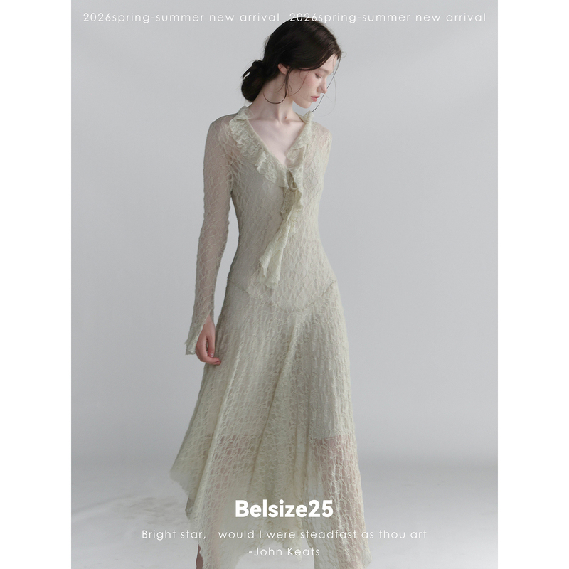 Sage Dress Sage Green-Gray Stretch Lace Low-Waist Relaxed-Fit Dress Sage Dress Sage Green-Gray Stretch Lace Low-Waist Relaxed-Fit Dress