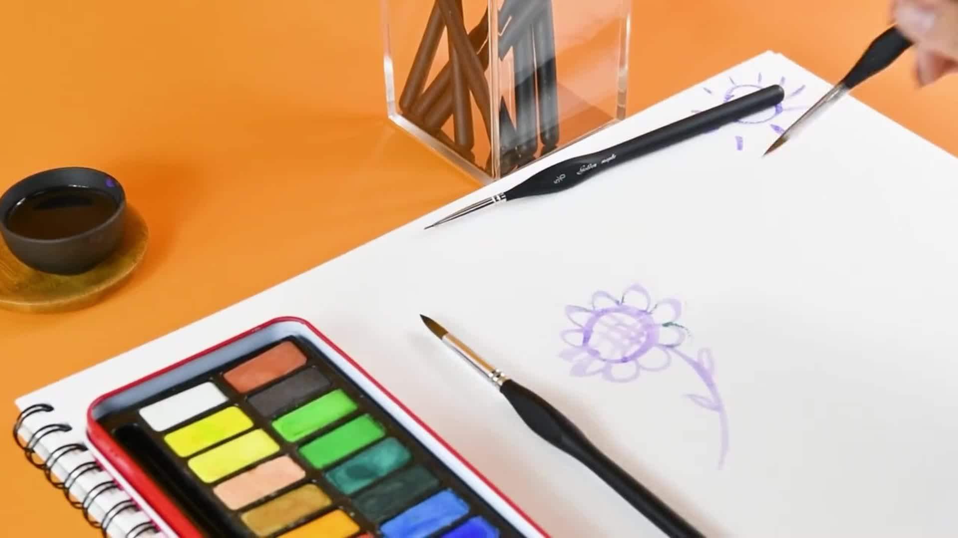 Art Supply Wholesale Customized 15pc Synthetic Miniature Brushes Micro