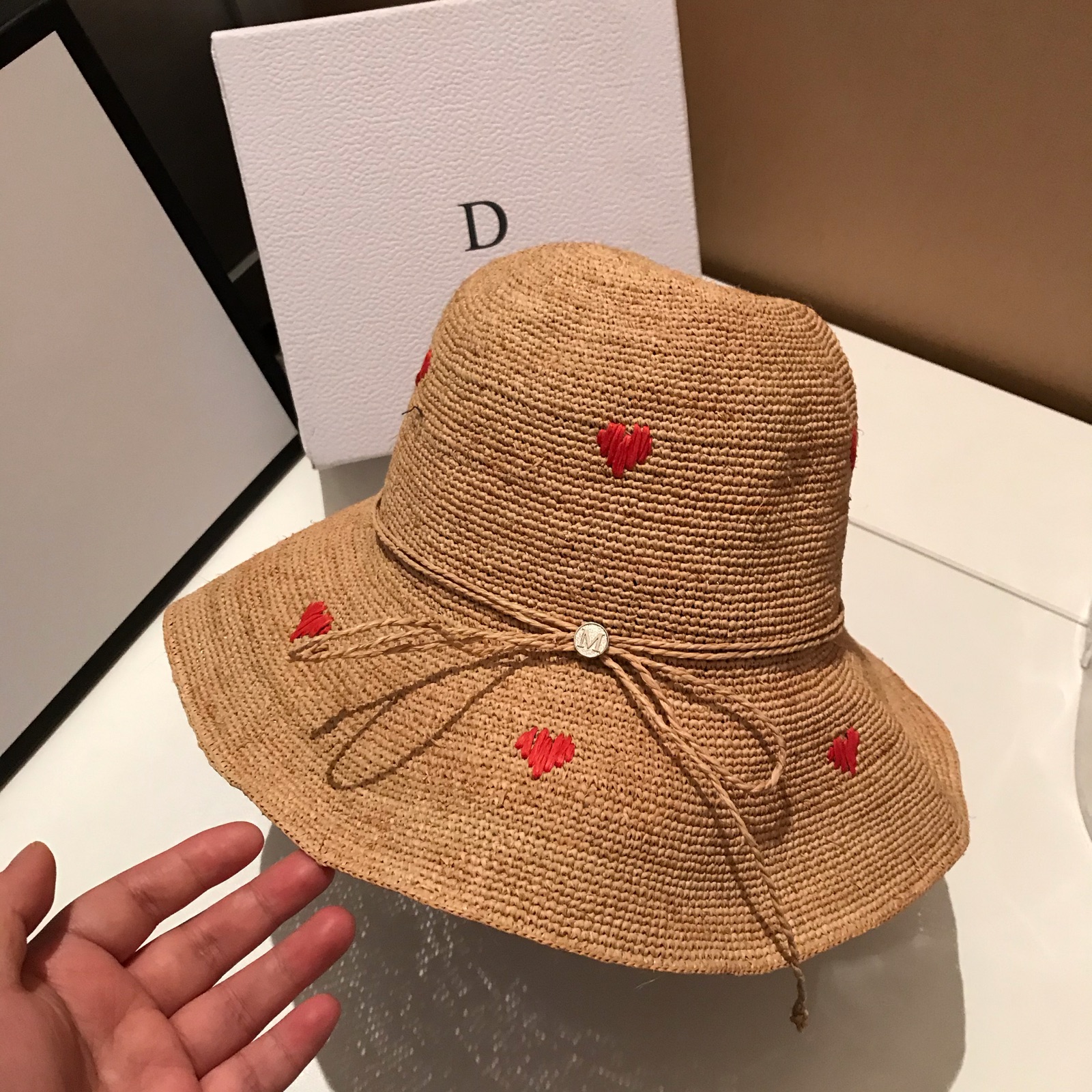 French custom Lafi Straw Hat Japanese Fisherman Hat Summer Travel Casual Can Fold Han Edition Woven Bottle Cap