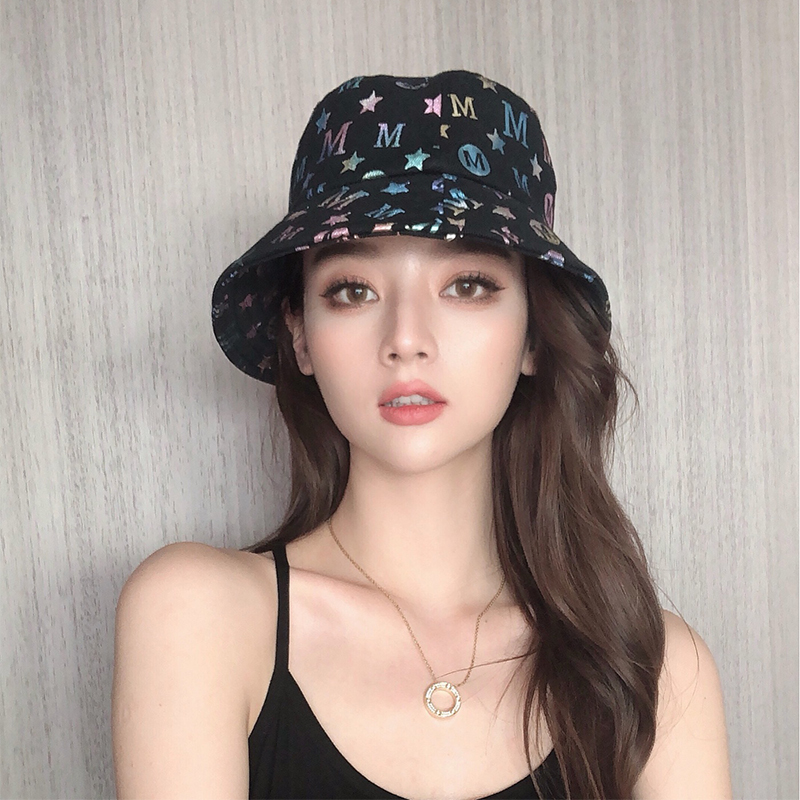 French web Red Fashion 100 Hitch Spring Summer Basin Hat Day Series Graffiti Letters Fisherman Hat Can Fold the sun hat lady