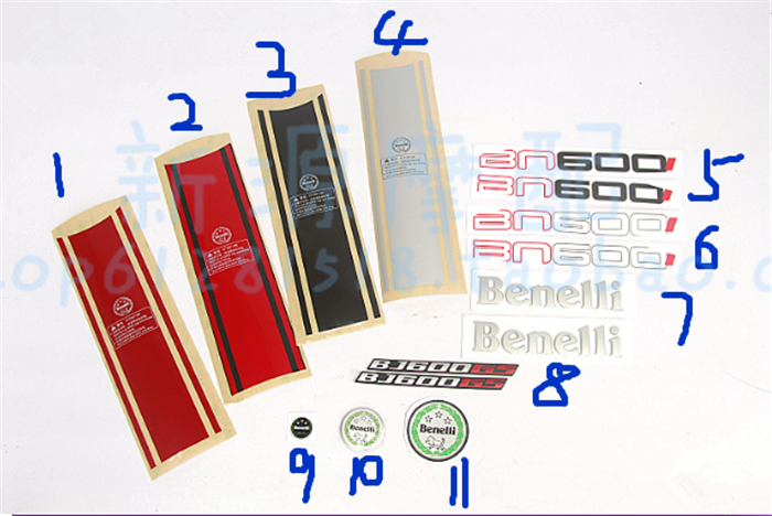 Huanglong BJ600GS-A BN600i left and right fuel tank windshield middle guard plate decal sticker