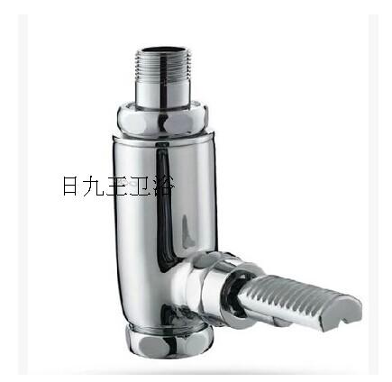 Foot pedal style full copper vertical pedal time-lapse urinal flushing valve toilet flushing valve bathroom