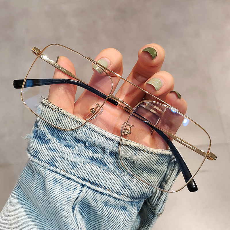 Stars Same Golden Silk Eye Frames Can Be Worthy Of Nearsighted Vegan Glasses Flat Light Big Frame Care Eyes Women Web Red Shakes