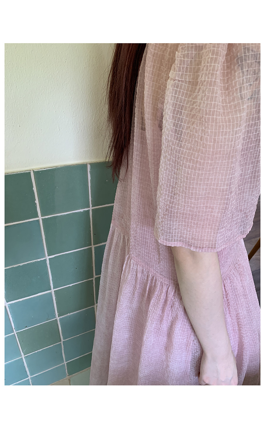 HelloooEat Красивое освежающее двухкомпонентное платье из шифона с пышными рукавами в корейском стиле свободного кроя для отдыха