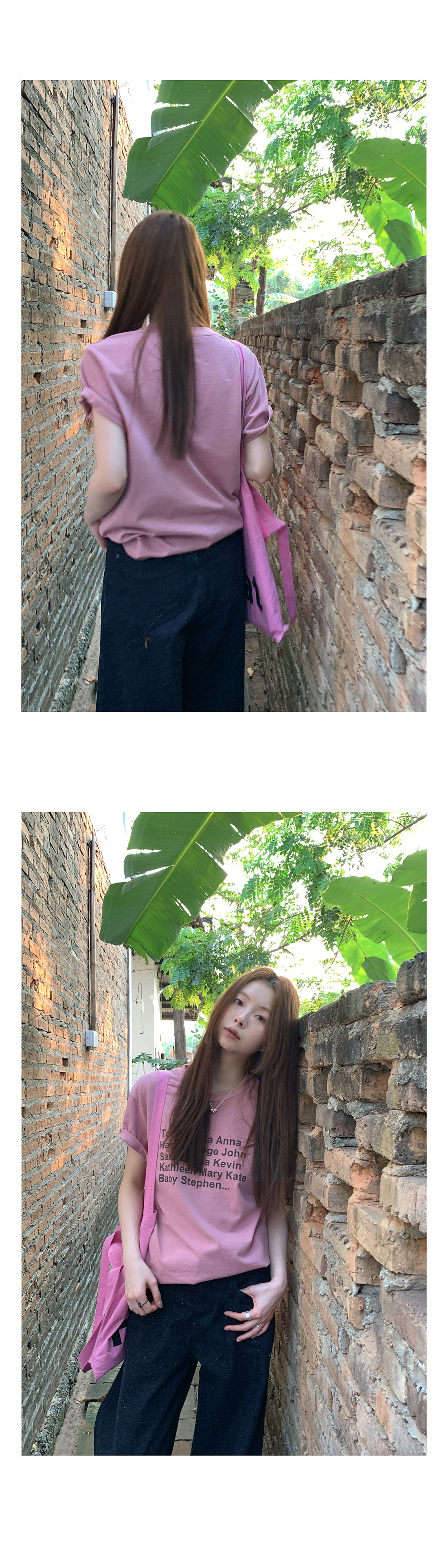 Hellooo Eat двухцветная футболка с принтом букв весна 2025 свободная универсальная винтажная с круглым вырезом короткий рукав