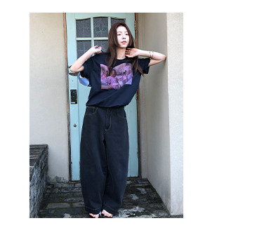 HelloooEat Винтажные джинсы с контрастной строчкой, свободные широкие женские брюки весна-лето