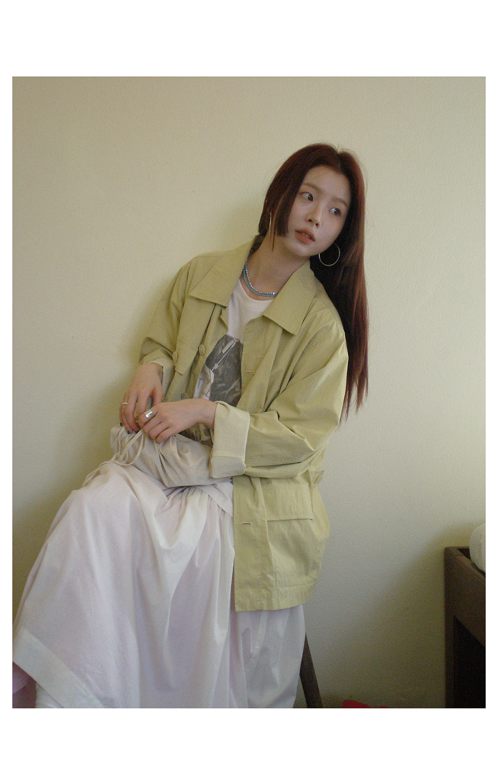 HelloooEat корейский дизайнерский плащ средней длины весна-лето однобортный отложной воротник свободная повседневная куртка женская