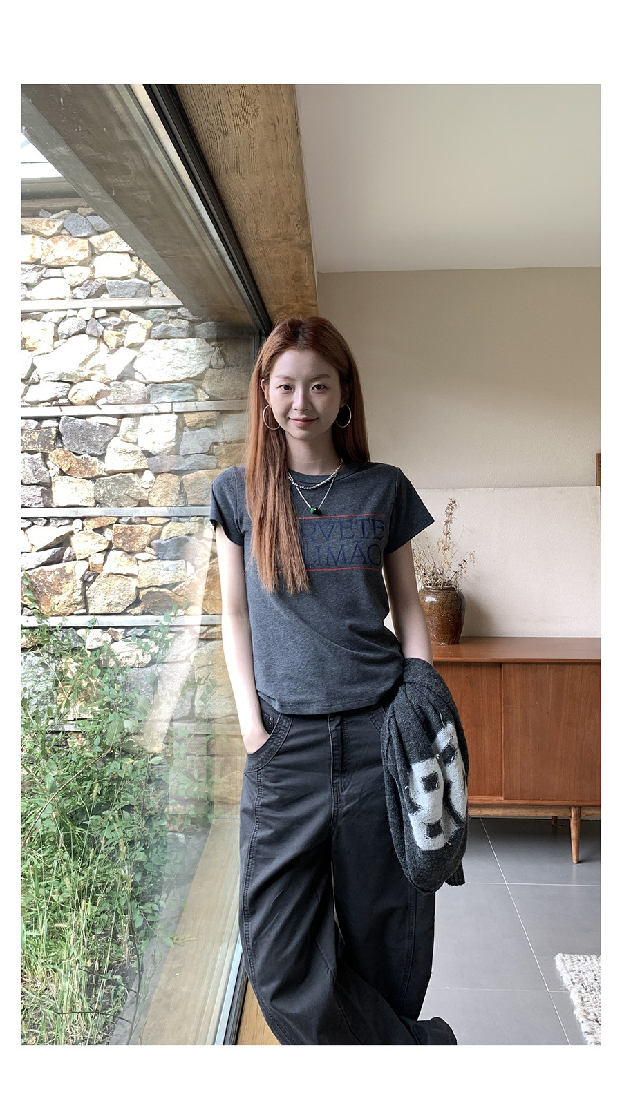 Hellooo Eat стройнящая мягкая флисовая футболка с короткими рукавами осень-зима универсальная круглый вырез с буквенным принтом женская