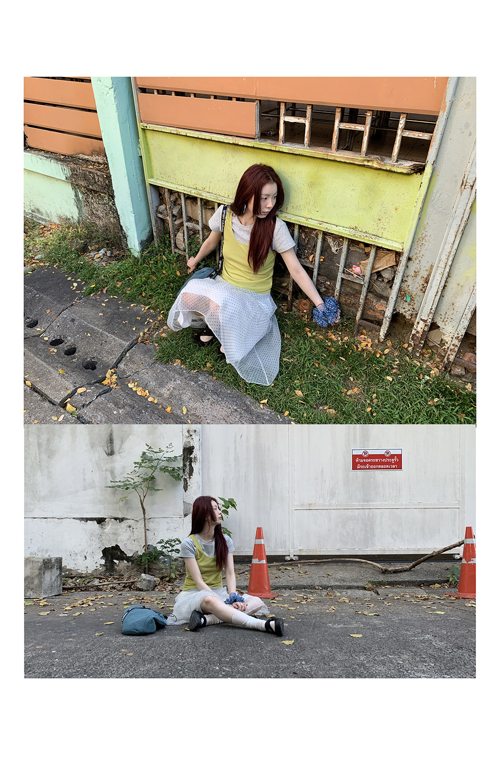 HelloooEat Воздушная освежающая белая юбка в горошек корейского стиля с эластичной талией