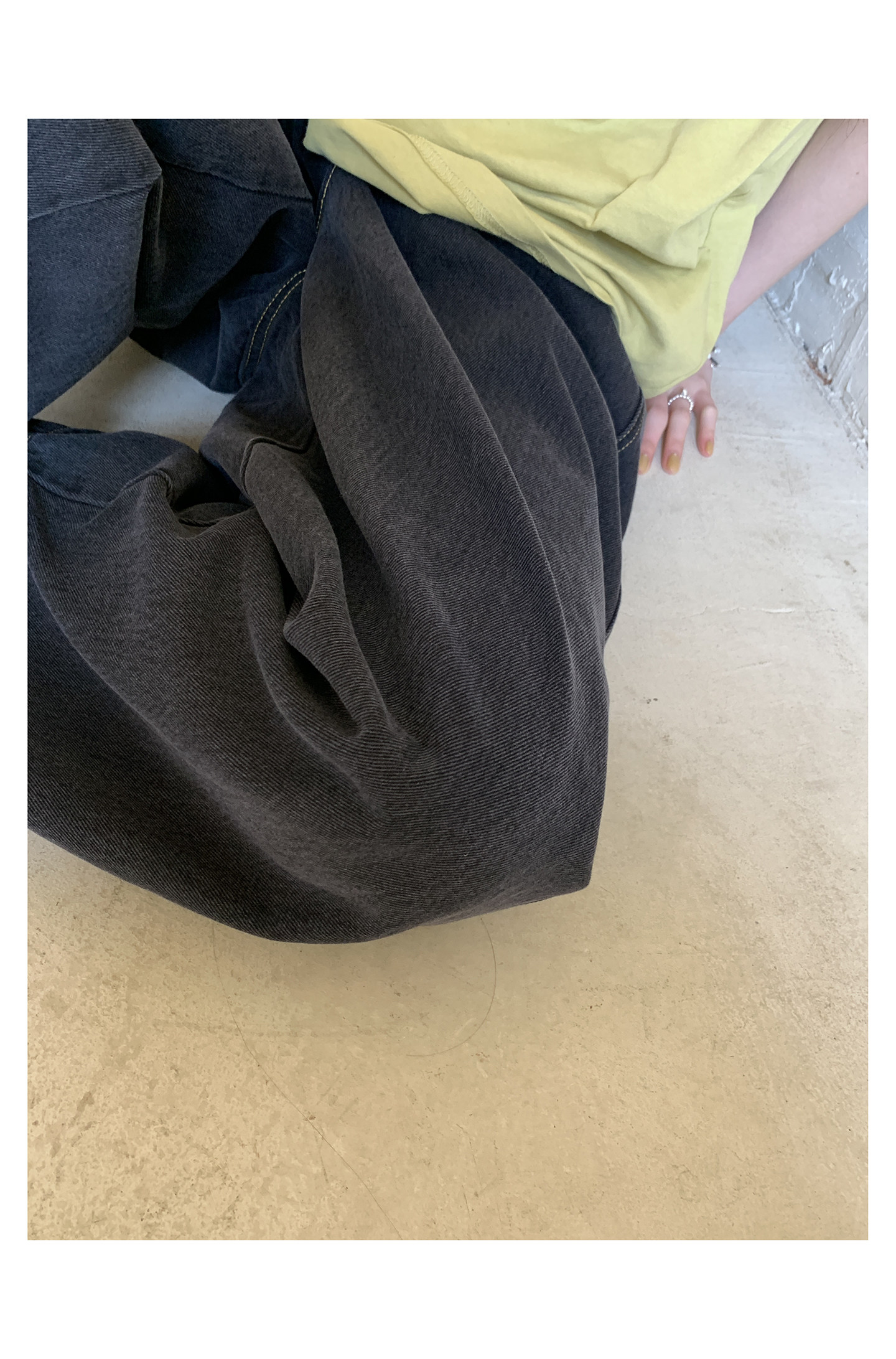 HelloooEat Винтажные джинсы с контрастной строчкой, свободные широкие женские брюки весна-лето