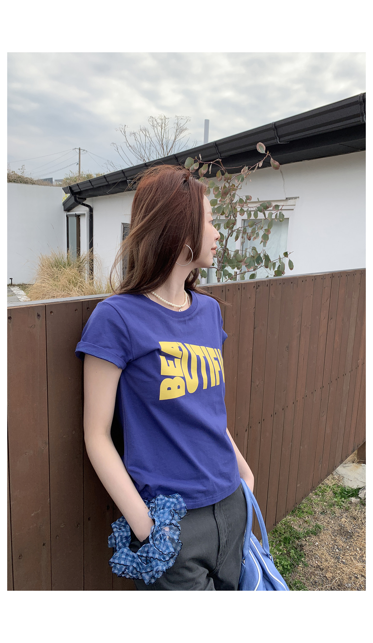 HelloooEat повседневная футболка с буквенным принтом, круглый вырез, стройнящая модель в стиле ins