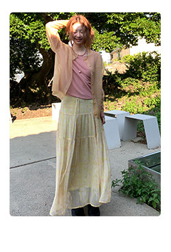 HelloooEat японская винтажная юбка в горошек осенняя коричневая универсальная стройнящая А-силуэта средней длины