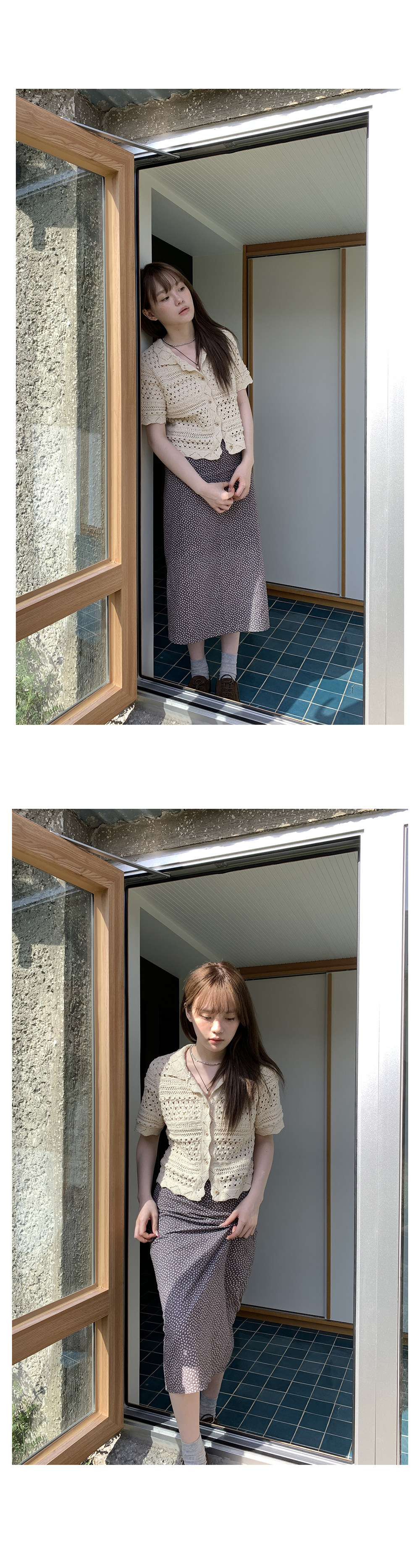 Hellooo Eat кардиган с ручной вязкой крючком в винтажном стиле 2025 абрикосовый с отложным воротником однобортный короткий рукав