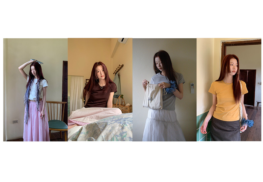 HelloooEat базовая однотонная футболка с круглым вырезом корейского стиля короткий рукав