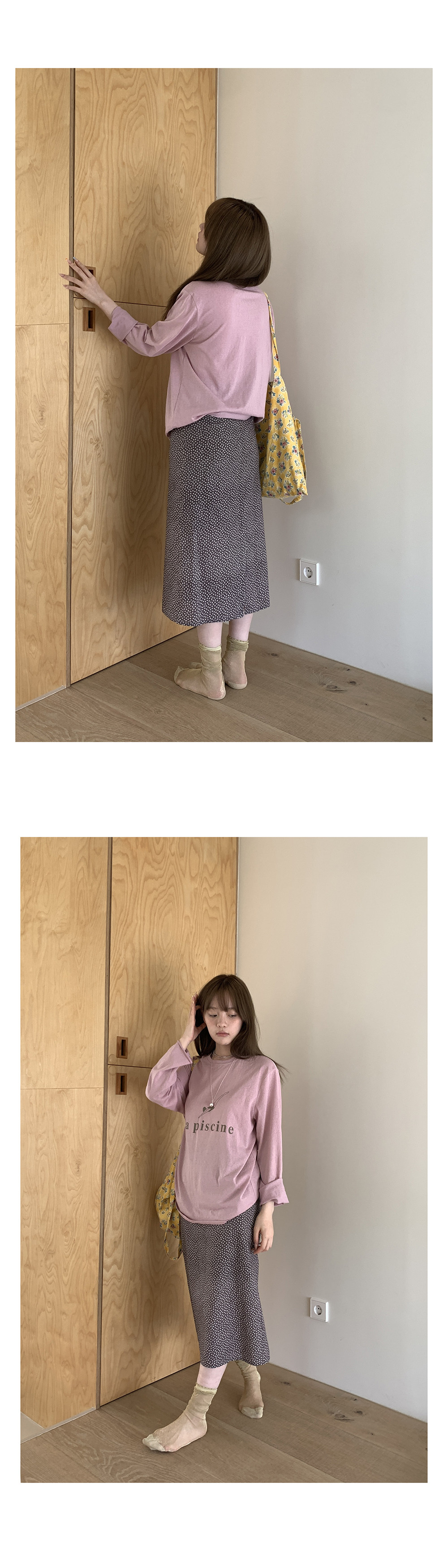 Hellooo Eat весенне-летняя корейская винтажная кофейная юбка с цветочным принтом 2025 универсальная прямая юбка средней длины