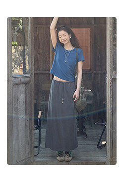 HelloooEat футболка вафельная однотонная с круглым вырезом весна-лето корейский стиль повседневная короткий рукав