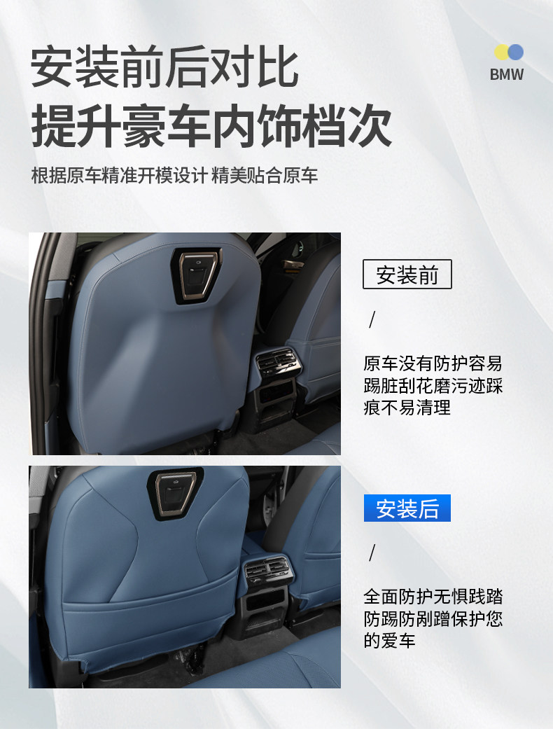 Rear Seat Anti-Kick Pad Protective Cover for BMW 5 Series i5