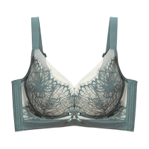 Tingmeis new lace push-up small breasts show big underwear adjustable breast-retracting and anti-expansion rimless bra for women