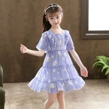 Платье, юбка, летняя шифоновая летняя одежда, в западном стиле, в корейском стиле, в цветочек