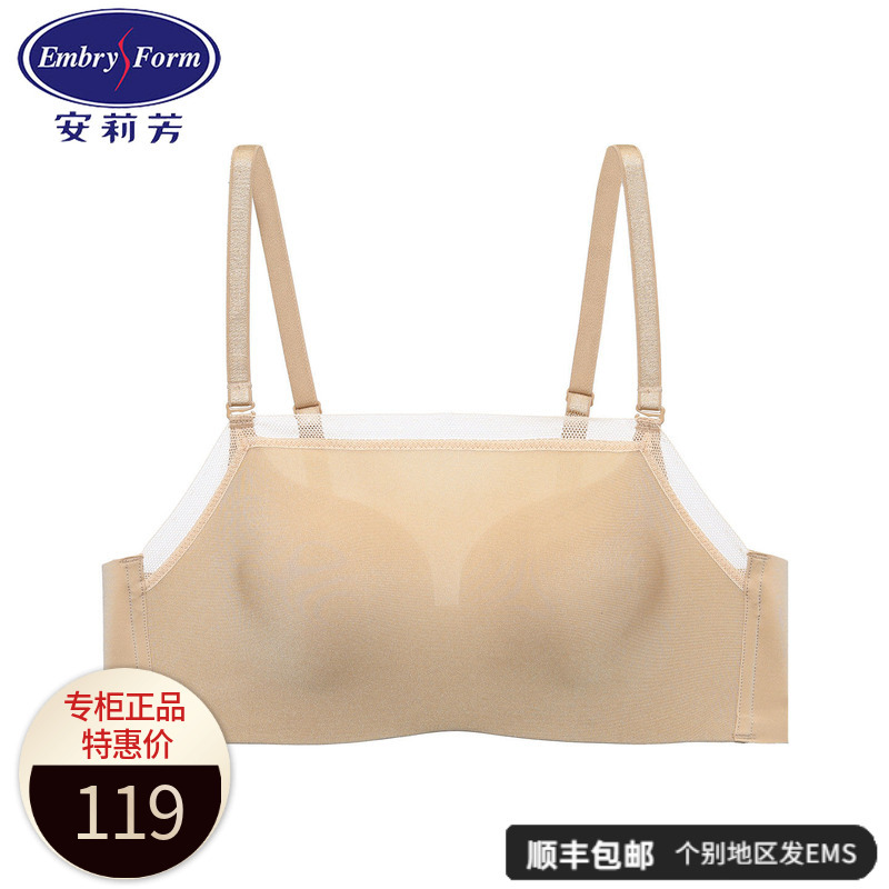 Special Clearance Sale at the Store: Anlifang Women's Summer Smooth Cup Anti-Exposure Wireless Bandeau Bra