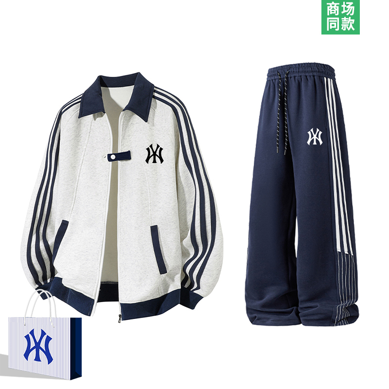 【Premium Selection】Men's Three-Stripe Casual Pants, Spring/Autumn 2026 New American High Street Style, Draped Fit Sweatpants