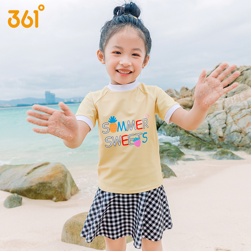 361 Degrees Children Swimsuit Women's 2021 New Girls Little Middle Child Princess Nepotism Swimsuit Spa Swimsuit