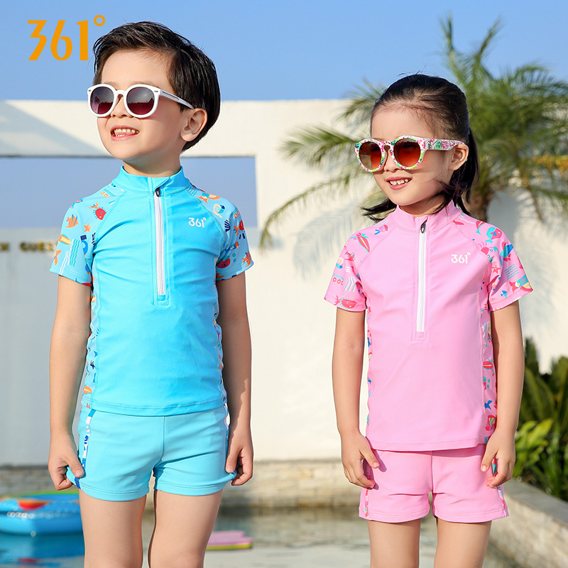 361 Degrees Children Swimwear Two-piece Sunscreen Boys Girls Big Speed Dry Toddler Spa Swimsuit