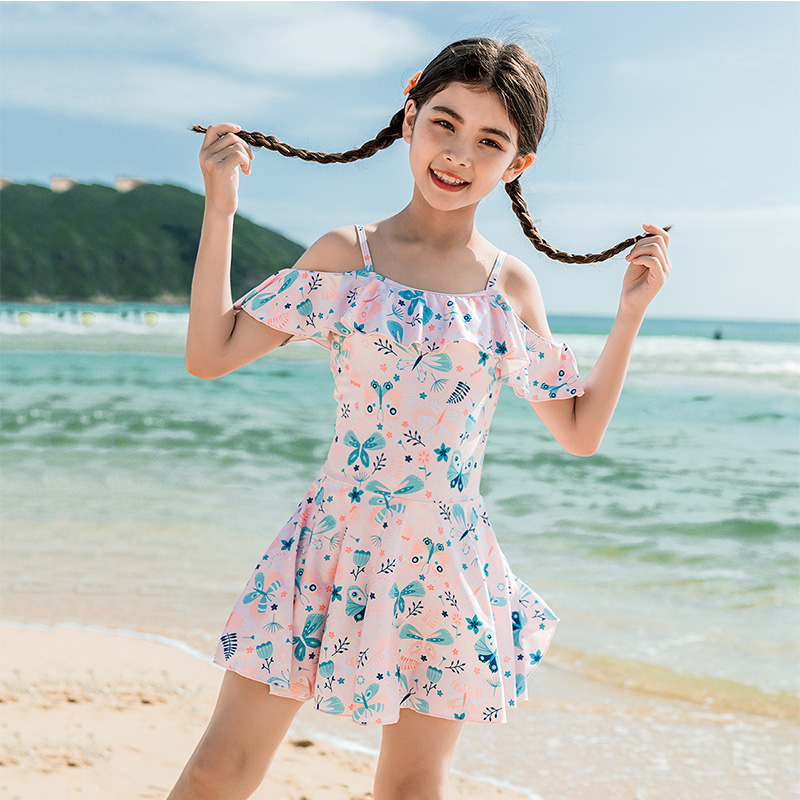 361 children's female swimwear CUHK Scout children's baby girl spa swimsuit students cute even-fit holiday swim skirts