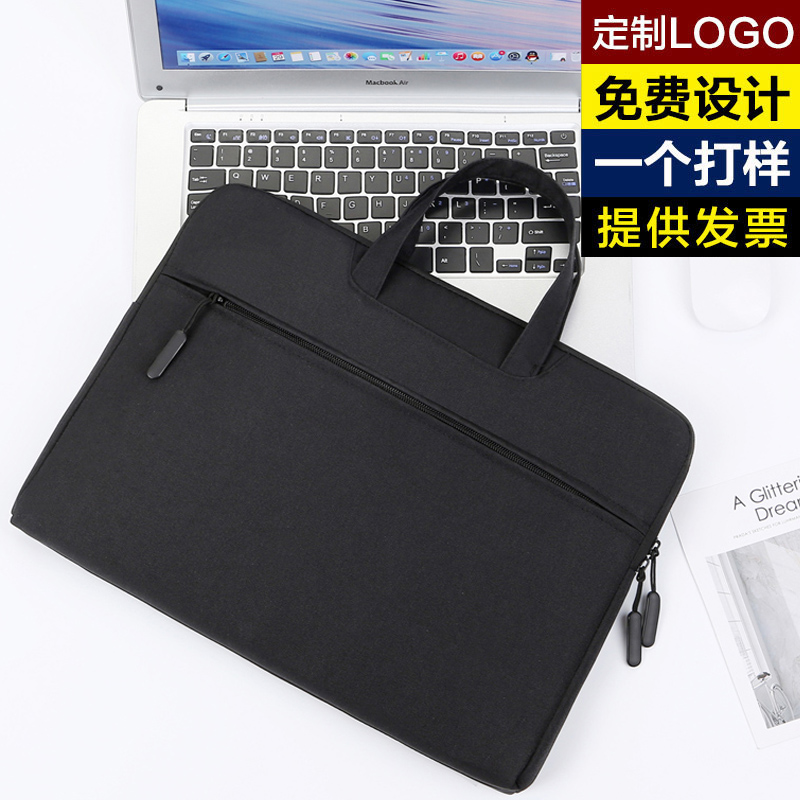 Briefcase Custom handbag Men's Business Computer Package Office Information Canvas Meeting Bag Document Bag Female large capacity